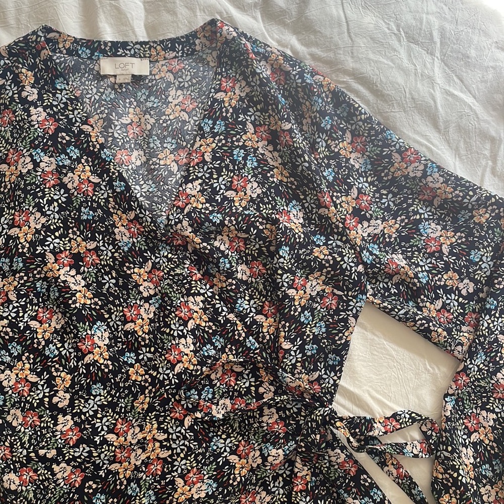 Loft Floral Print Dress